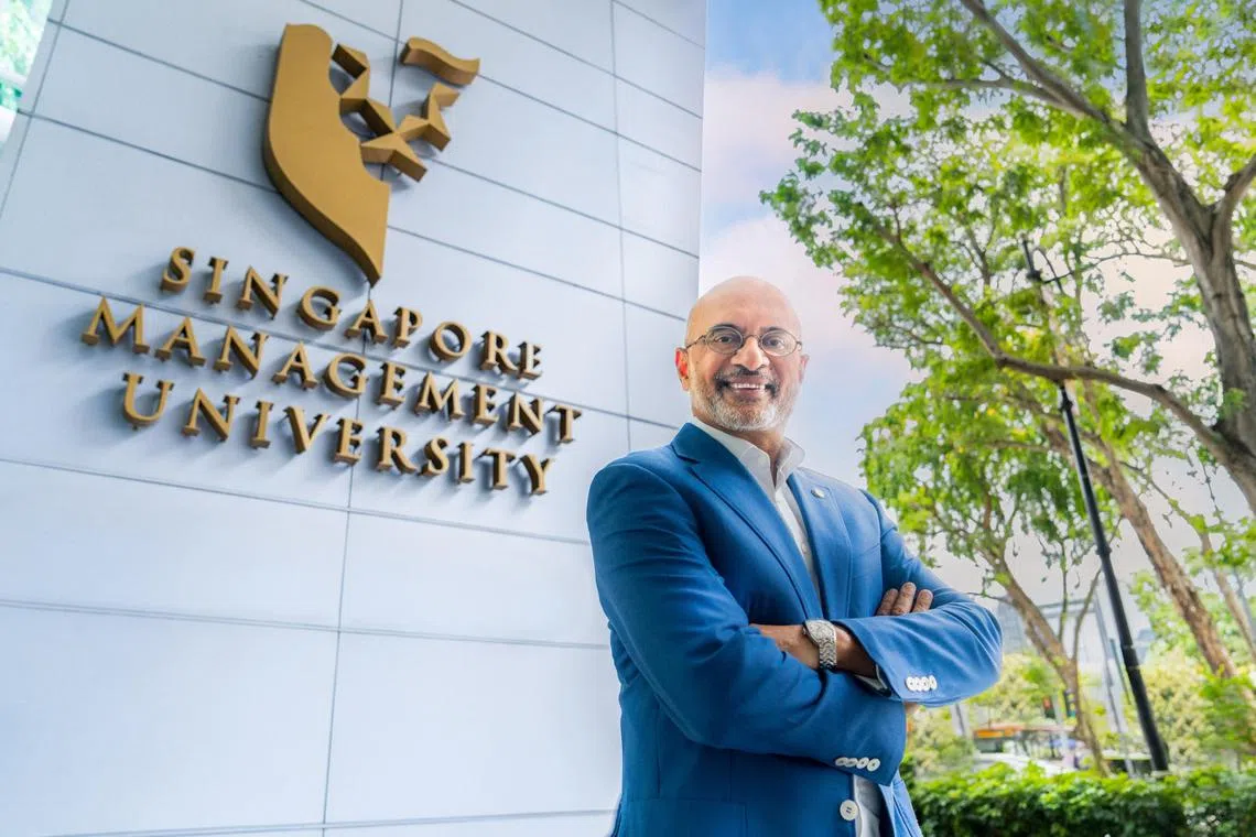 DBS Group CEO and Singapore Management University chairman Piyush Gupta said SMU should aim to become the “quintessential Asian university”, emulating DBS.