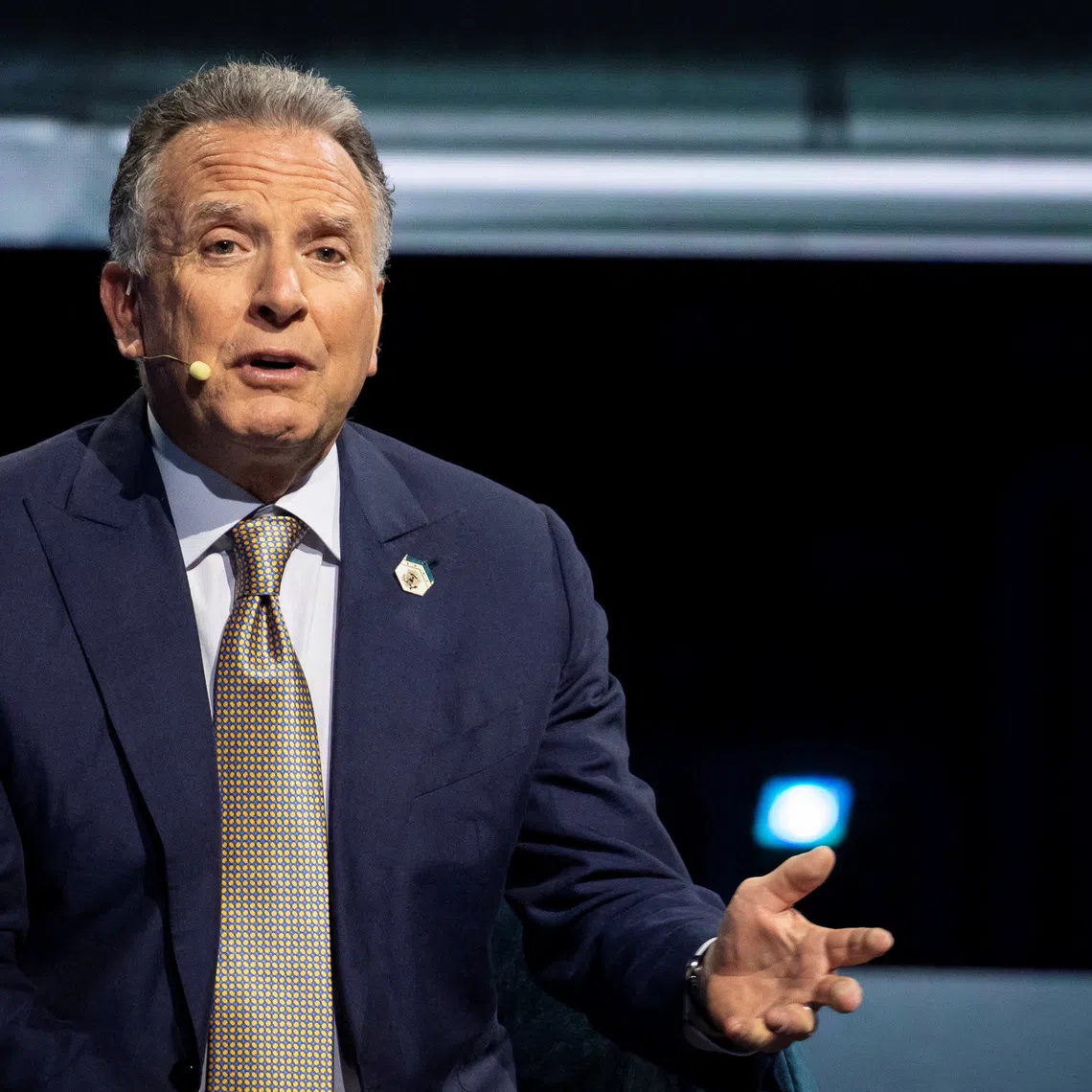 Steve Witkoff, U.S. Special Envoy to the Middle East, speaks during the America Business Forum at Kaseya Center in Miami, Florida, U.S. November 6, 2025. REUTERS/Marco Bello