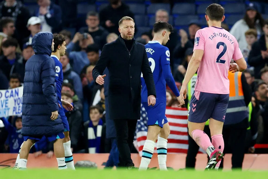 Graham Potter said he was encouraged by the overall performance despite the setbacks of the two Everton equalisers.