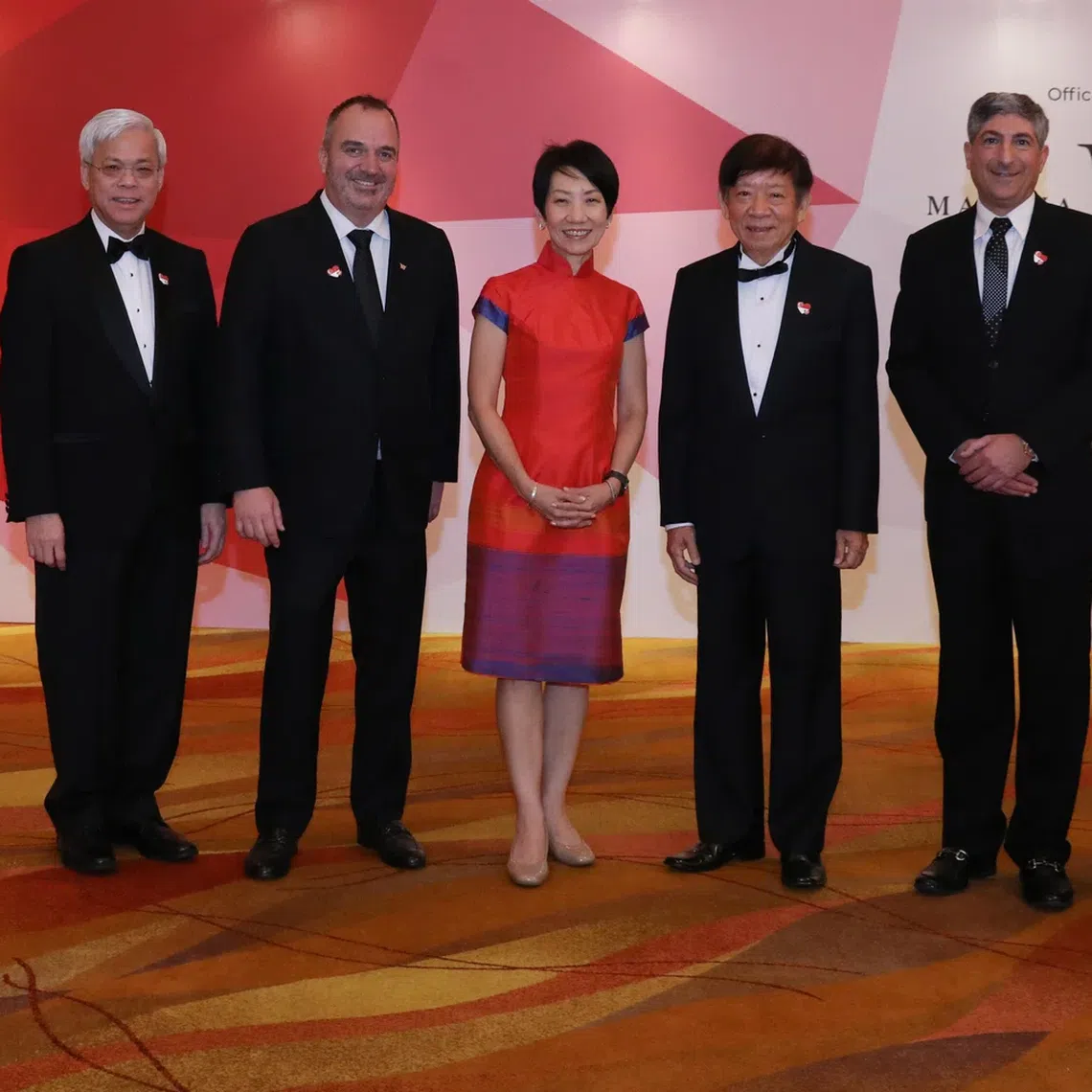 (From left) SPH Media chief executive Chan Yeng Kit; MBS COO Paul Town; Minister-in-charge of Trade Relations and Minister for Sustainability and the Environment Grace Fu; SPH Media chairman Khaw Boon Wan; MBS senior vice-president for communications and corporate affairs Nicholas Ionides; and BT editor Chen Huifen.