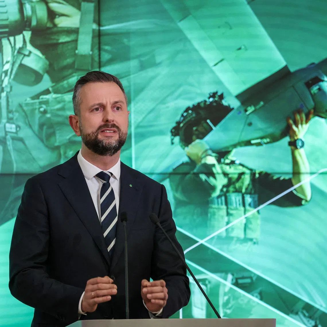 Polish Deputy Prime Minister and Defence Minister Wladyslaw Kosiniak-Kamysz speaks following a signing ceremony for Poland's SAFE programme loan agreement, making it the first EU member state to sign the agreement, in Warsaw, Poland, May 8, 2026. REUTERS/Kacper Pempel