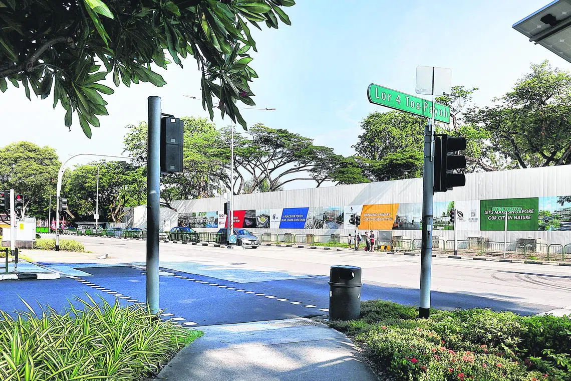 The junction of Lorong 6 Toa Payoh and Lorong 4 Toa Payoh where the traffic accident took place on Sept 18.