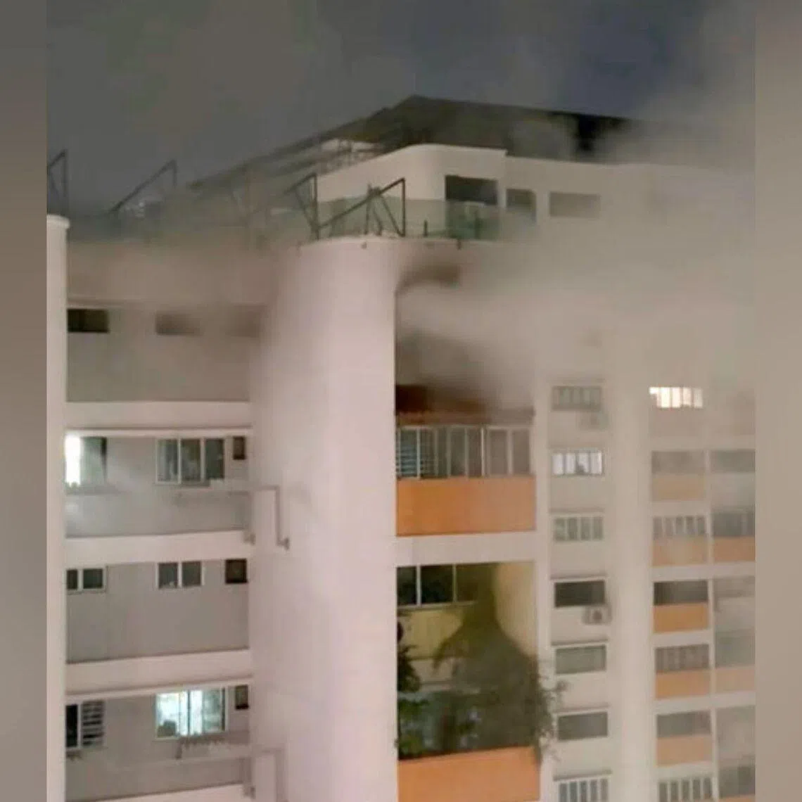 The fire had involved contents of a bedroom in a 12th-floor unit, according to the Singapore Civil Defence Force (SCDF).