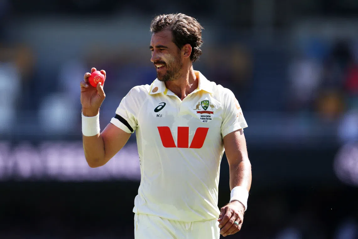 Cricket - The Ashes - Australia v England - Second Test - The Gabba, Brisbane, Australia - December 4, 2025 Australia's Mitchell Starc in action REUTERS/Hollie Adams