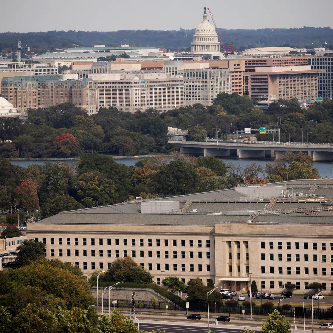 FILE PHOTO: The Pentagon building is seen in Arlington, Virginia, U.S. October 9, 2020. REUTERS/Carlos Barria/File Photo