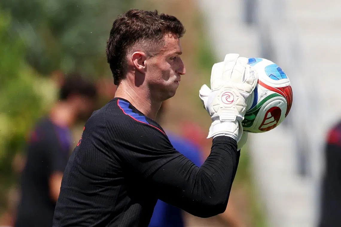 Soccer Football - FIFA World Cup 2026 - United States Training - Great Park Sports Complex, Irvine, California, U.S. - June 11, 2026 Matt Freese of the U.S. during training IMAGN IMAGES via Reuters/Kiyoshi Mio