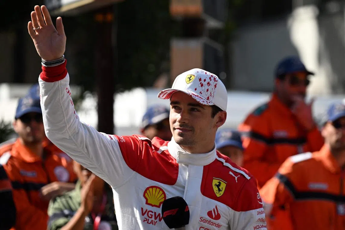 Ferrari's Monegasque driver Charles Leclerc will start sixth instead of third.