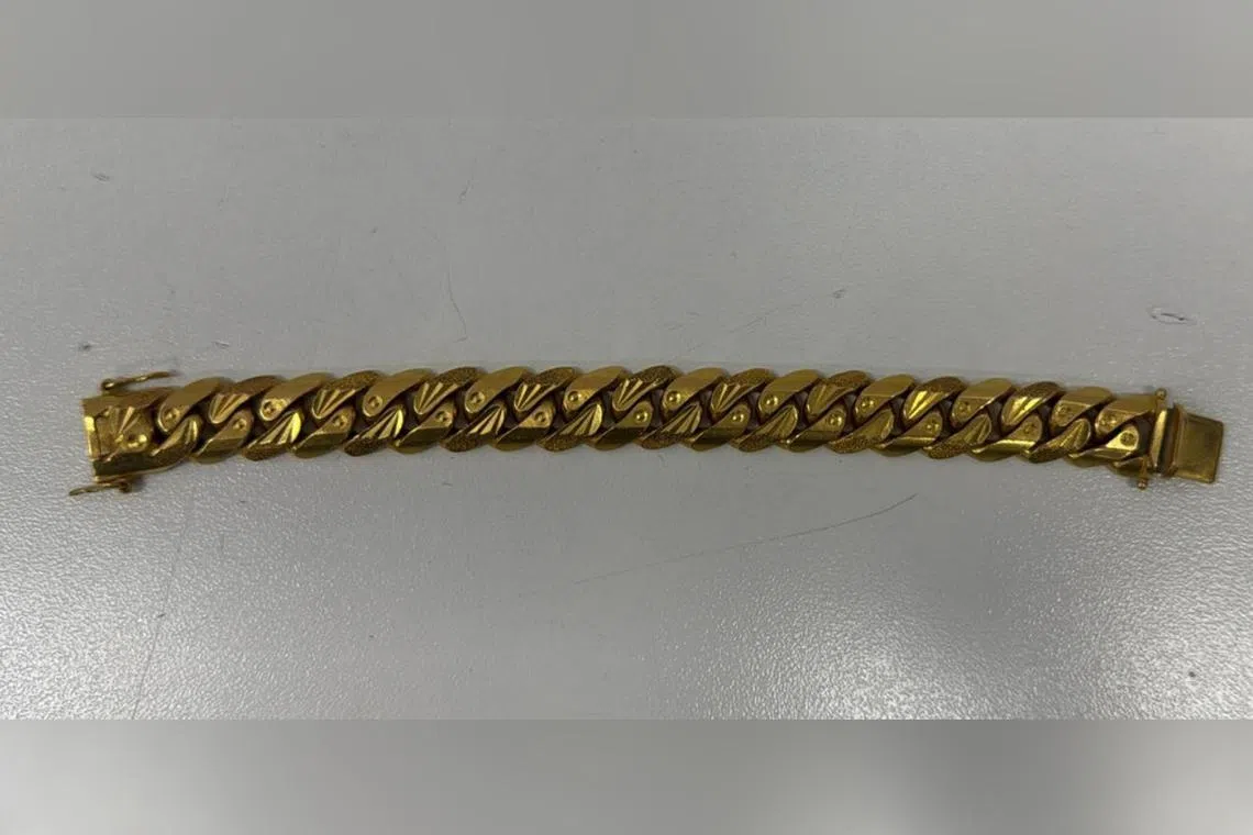 The gold bracelet was worth more than $10,000. 