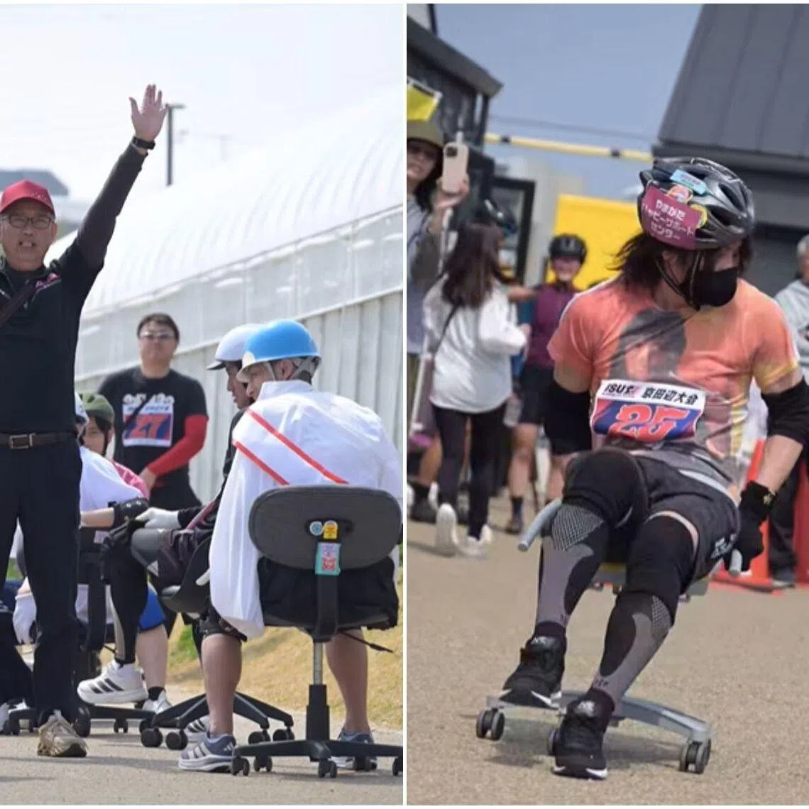 ISU-1 Grand Prix is an endurance race where participants to see how many laps they can complete on office chairs in the span of two hours.