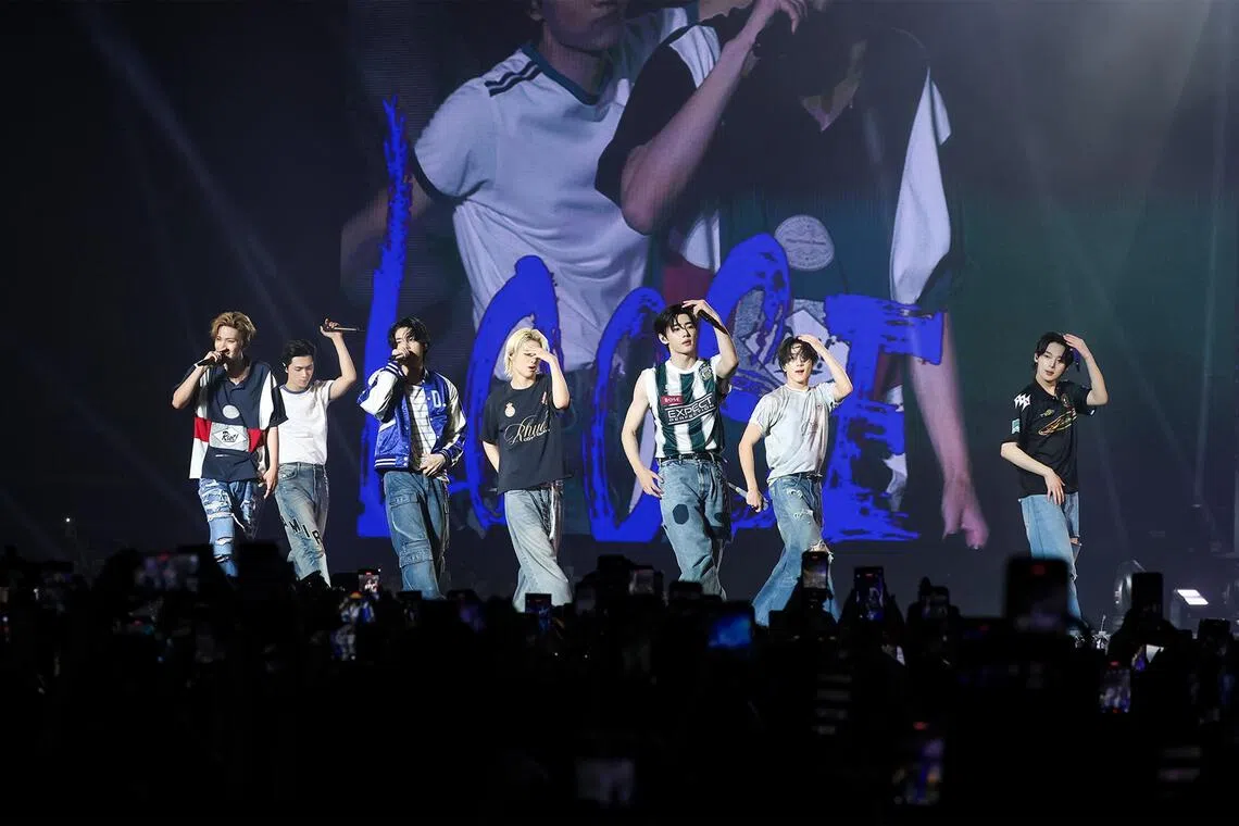 Enhypen returned to captivate a capacity crowd with a tight two-hour show in Singapore on Oct 3.