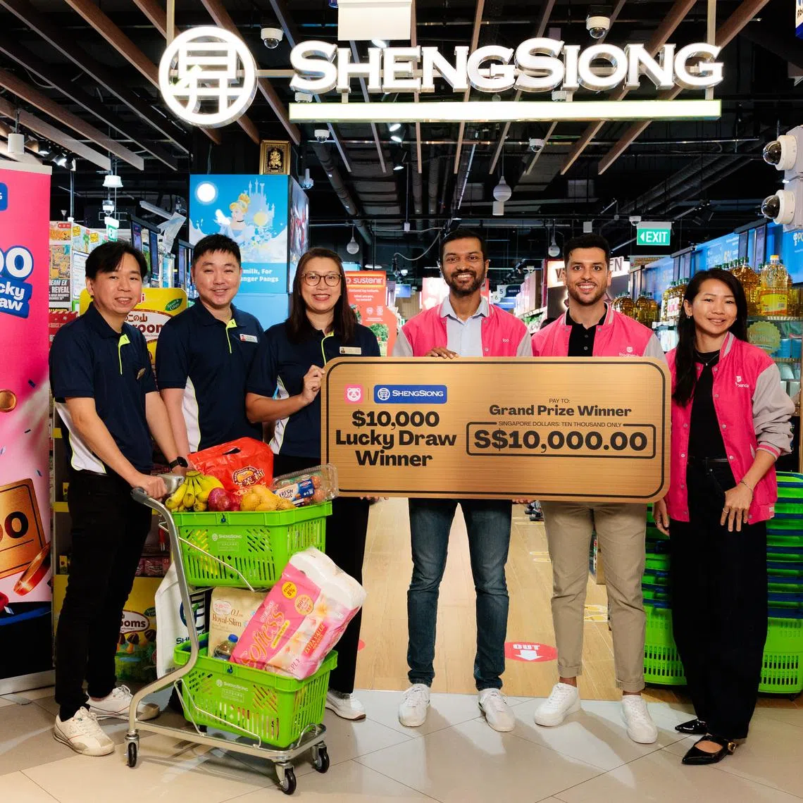 The on-demand grocery delivery service will be available at 43 Sheng Siong outlets.