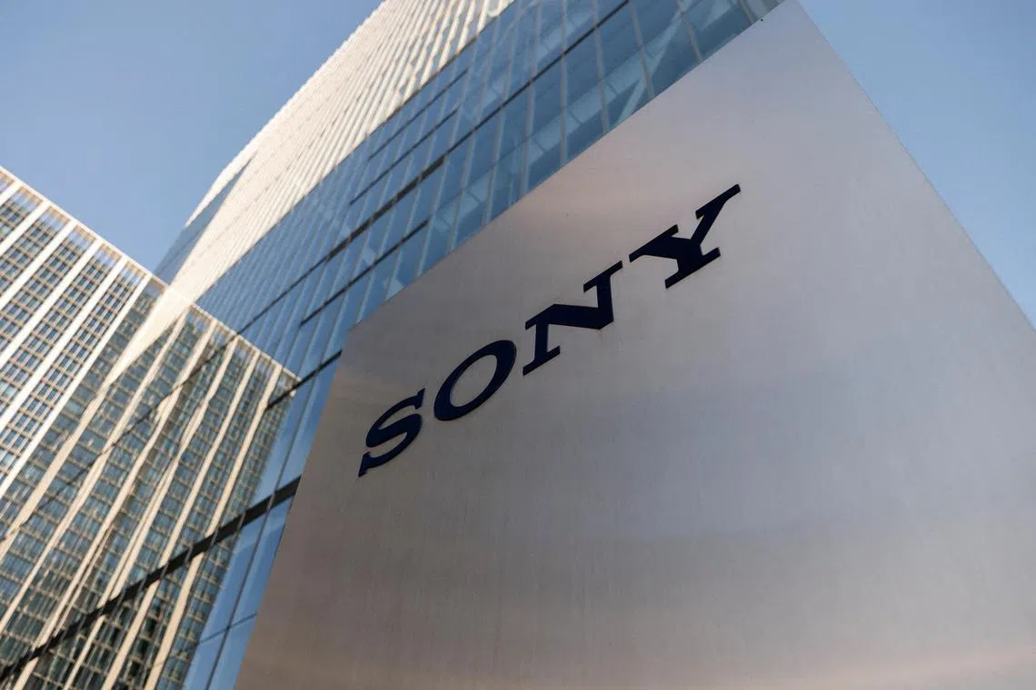 FILE PHOTO: The Sony logo is displayed outside the company's headquarters in Tokyo, Japan February 16, 2023.  REUTERS/Issei Kato/File Photo