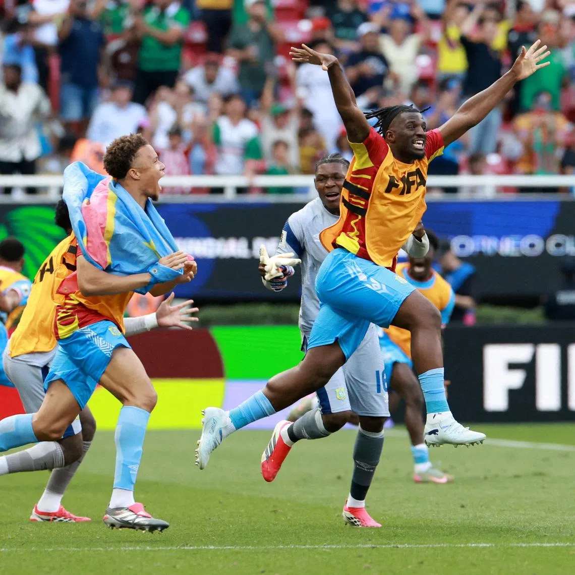 Soccer Football - FIFA World Cup - Inter-Confederation Playoffs - Final - DR Congo v Jamaica - Estadio Guadalajara, Guadalajara, Mexico - March 31, 2026 DR Congo's players celebrate qualifying for the FIFA World Cup REUTERS/Henry Romero