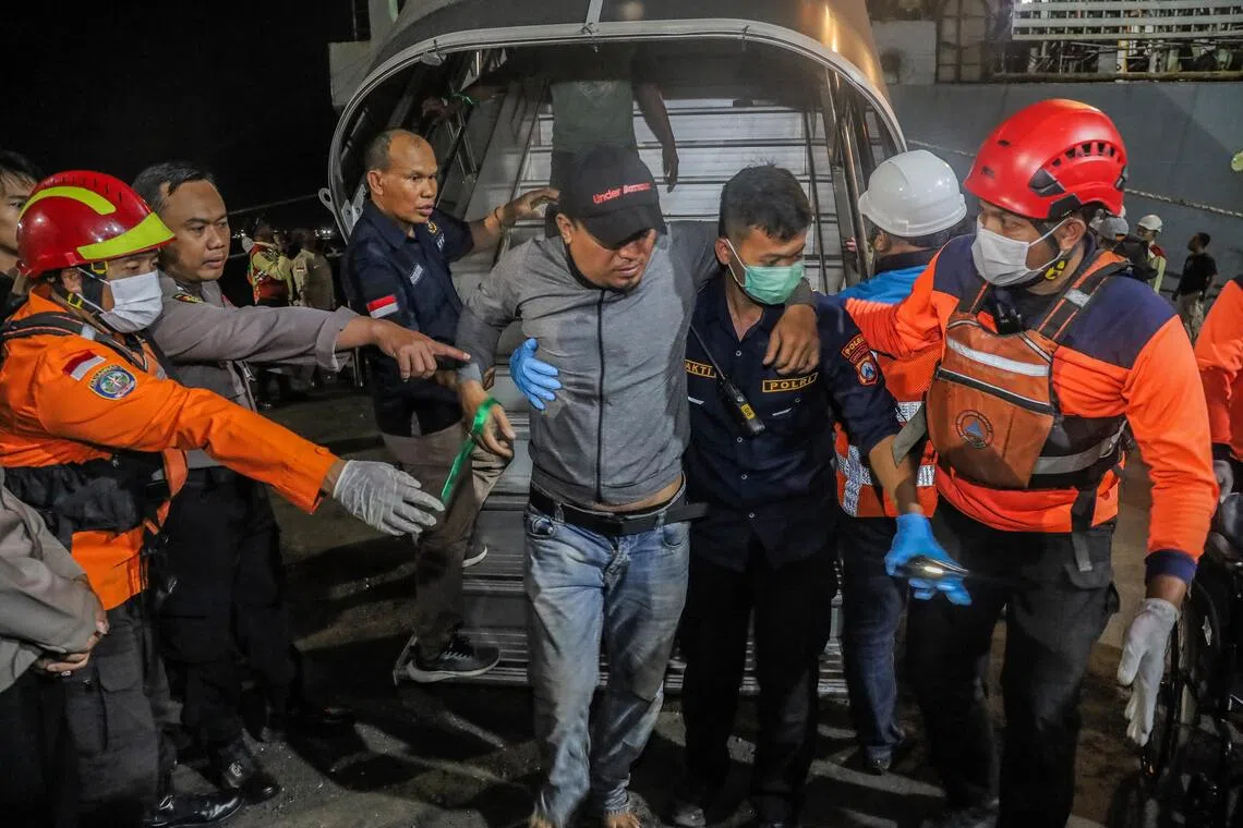 Survivors recall blasts before deadly Indonesian ferry fire