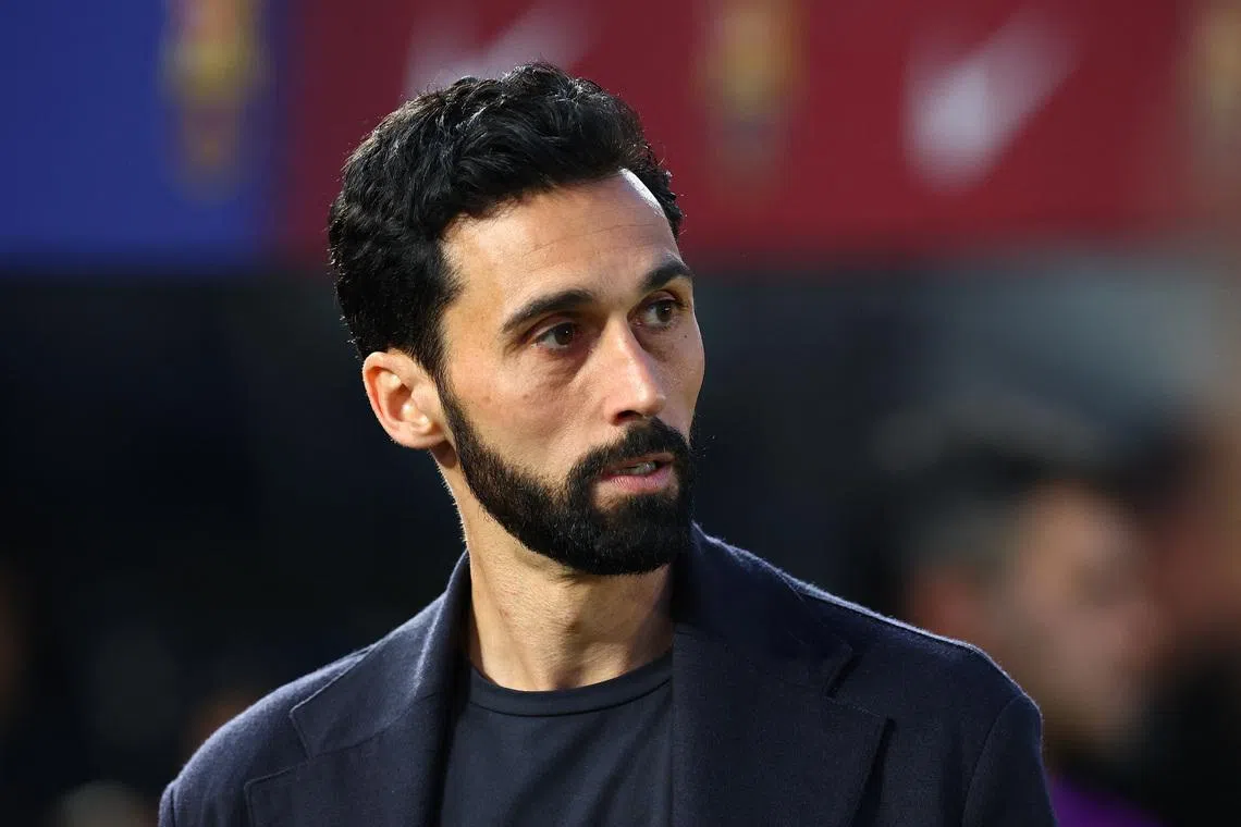 Soccer Football - LaLiga - FC Barcelona v Real Madrid - Spotify Camp Nou, Barcelona, Spain - May 10, 2026 Real Madrid coach Alvaro Arbeloa before the match REUTERS/Albert Gea