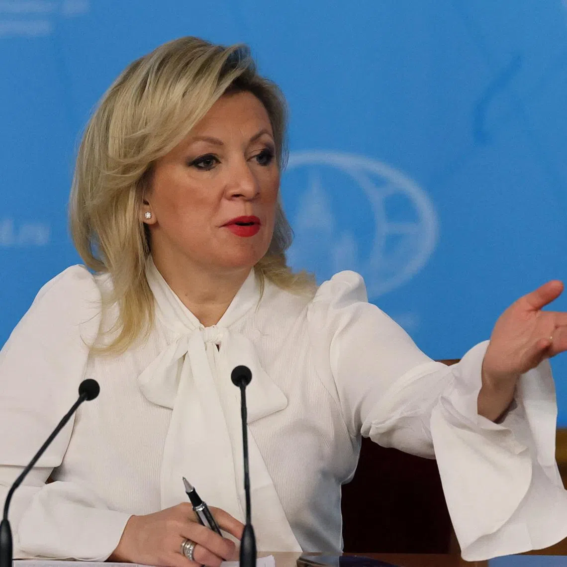 Spokeswoman of Russia's Foreign Ministry Maria Zakharova attends the annual press conference held by Foreign Minister Sergei Lavrov in Moscow, Russia January 20, 2026. REUTERS/Shamil Zhumatov