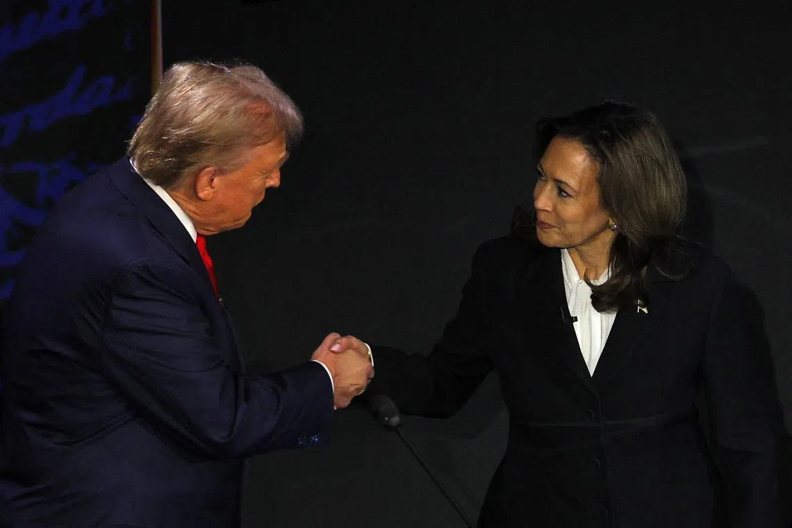 Mr Donald Trump and Ms Kamala Harris took the stage on Sept 10 night for their first and only scheduled presidential debate.
