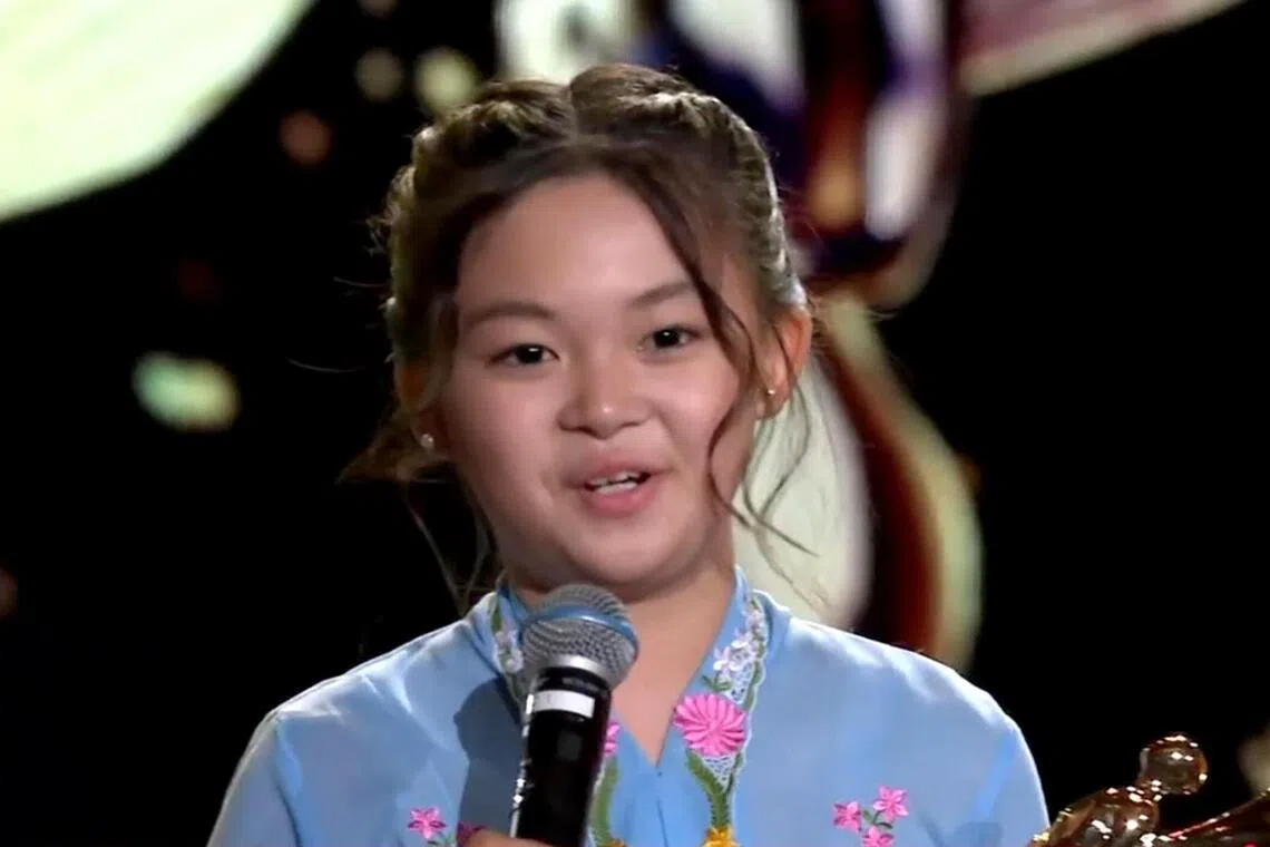 Ivory Chia, 9, won Best Actress In A Supporting Role (Asia-Pacific) for her role in Emerald Hill at the Asian Academy Creative Awards (AACA).