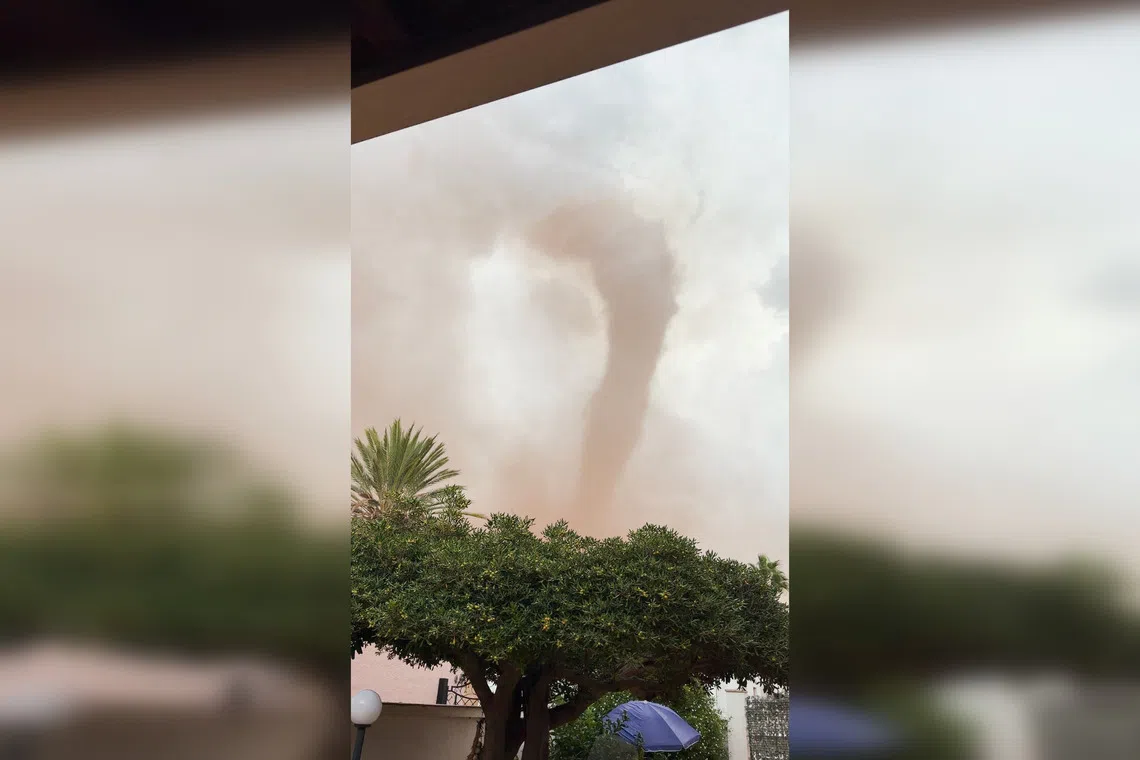 A tornado swept through the Sicilian city of Marsala and neighbouring towns on Oct 9.