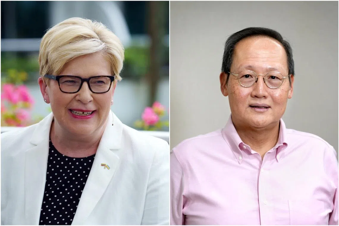 Republic of Lithuania PM Ingrida Simonyte (left) and Singapore’s Minister for Manpower and Second Minister for Trade and Industry Tan See Leng were at the Lithuania-Singapore Business Forum on May 31.
