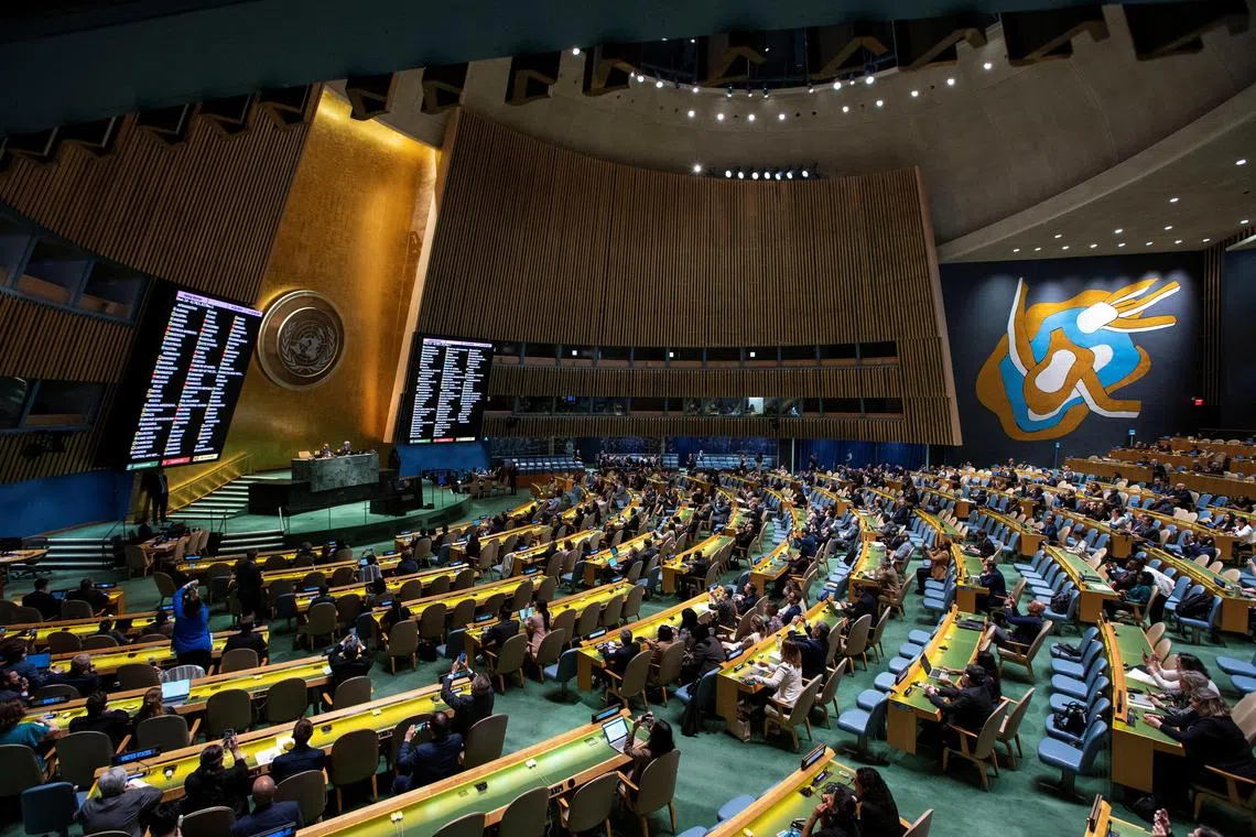 After three years of negotiations and a final two-week session in New York, members approved the United Nations Convention Against Cybercrime by consensus, and it will now be submitted to the General Assembly (above) for formal adoption.