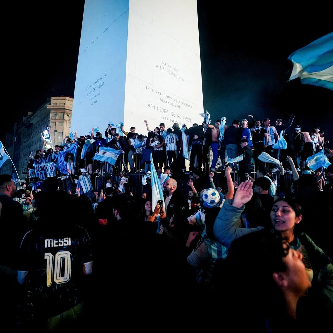 FILE PHOTO: Soccer Football - FIFA World Cup 2026 - Semi Final - England v Argentina - Fans gather in Buenos Aires, Argentina - July 15, 2026. Fans gather at the Obelisk following the match. REUTERS/Mariana Nedelcu/File Photo