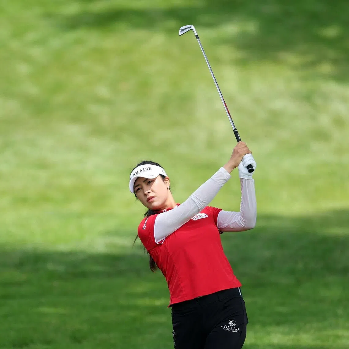 South Korea’s Yoon Ina fired nine birdies in her sparkling effort at Hazeltine National Golf Club in Chaska.
