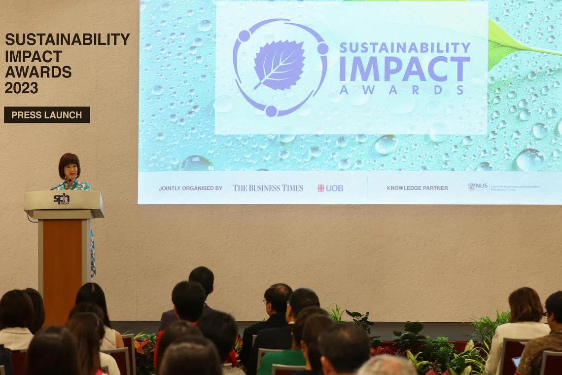 Senior Minister of State for Sustainability and the Environment Amy Khor said the nominees for the Sustainability Impact Awards will be judged according to the Centre for Governance and Sustainability’s Impact Assessment Framework. 