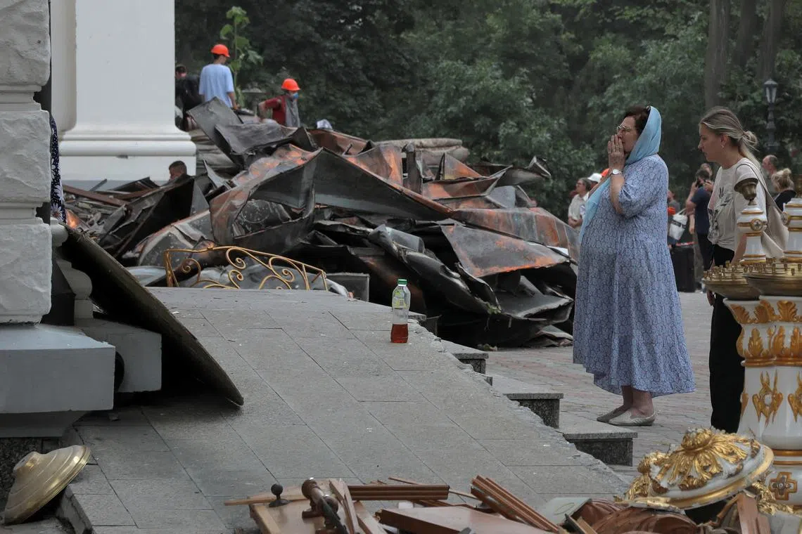 The strike killed at least two people.