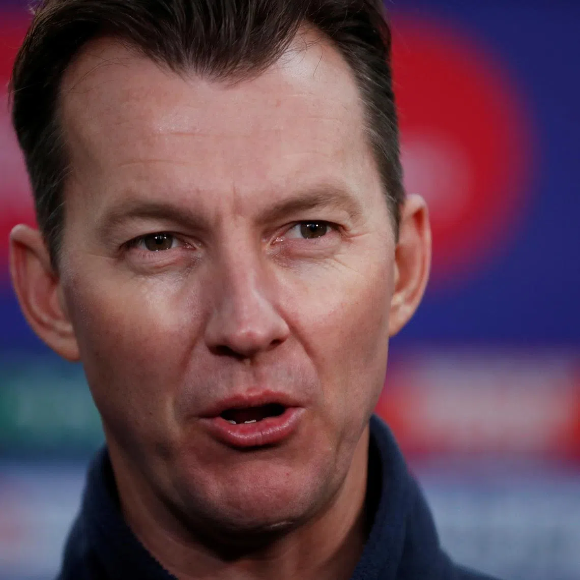 FILE PHOTO: Cricket -  ICC Cricket World Cup - Launch Party On The Mall - London, Britain - May 29, 2019   Former Australian cricketer Brett Lee talks to the media    Action Images via Reuters/Matthew Childs/ File Photo