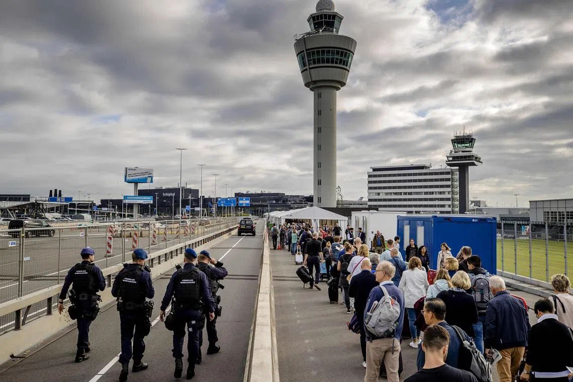 Passengers at Schiphol have been confronted with huge lines sometimes lasting hours.