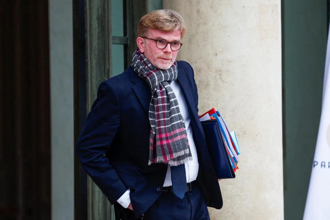 French Agriculture and Food Safety Minister Marc Fesneau leaves following the weekly cabinet meeting at the Elysee Palace in Paris, France, March 6, 2024. REUTERS/Gonzalo Fuentes/ File photo