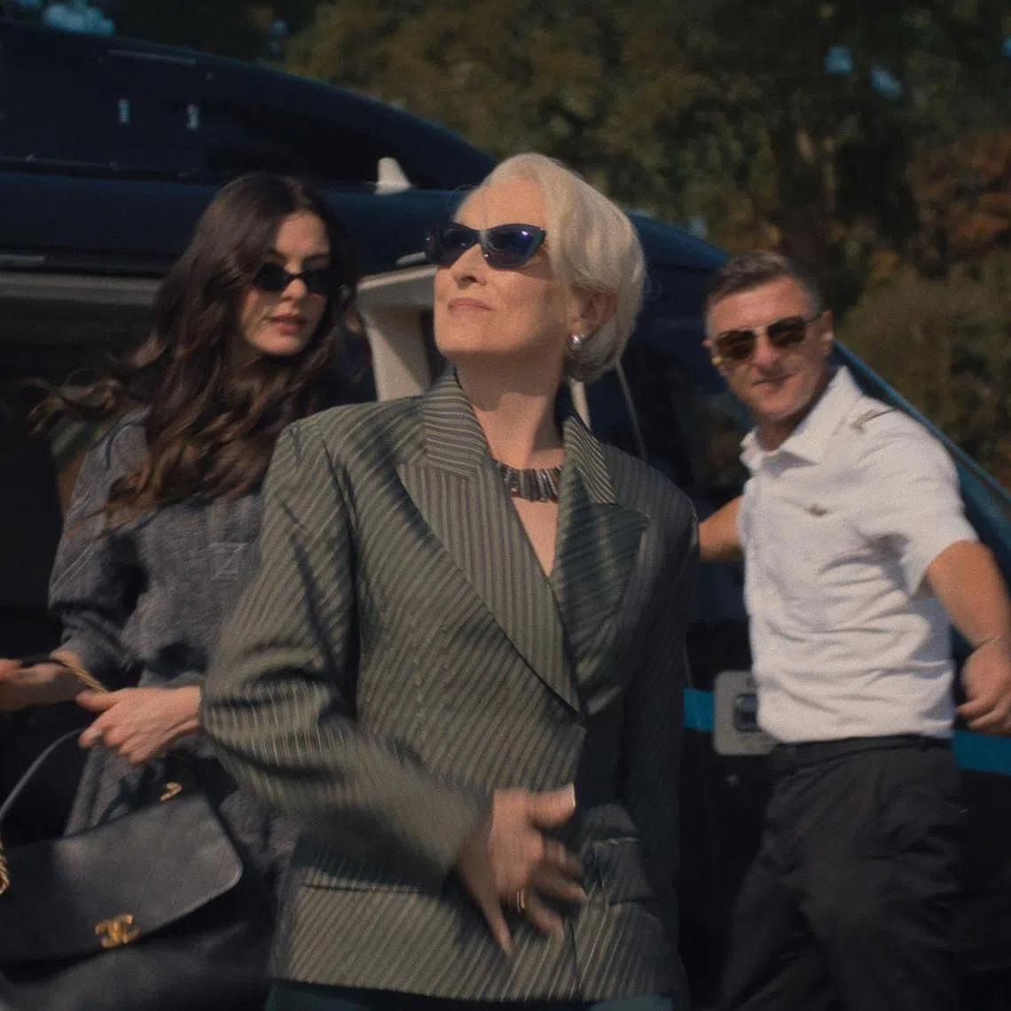 Anne Hathaway (left) and Meryl Streep in The Devil Wears Prada 2.