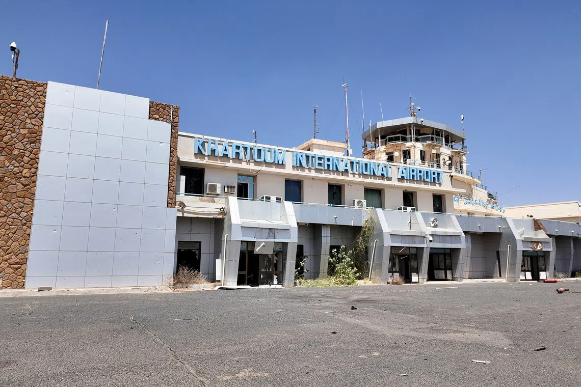 A general view of Khartoum International Airport after the Sudanese army deepened its control over the capital Khartoum, from the Rapid Support Forces (RSF), in Khartoum, Sudan March 27, 2025. REUTERS/El Tayeb Siddig