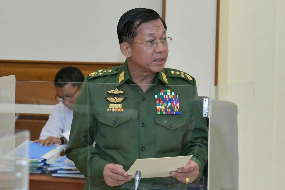 Myanmar’s military on Aug 14 said rumours top generals had detained General Min Aung Hlaing in a new coup were “propaganda” spread by “traitors” 