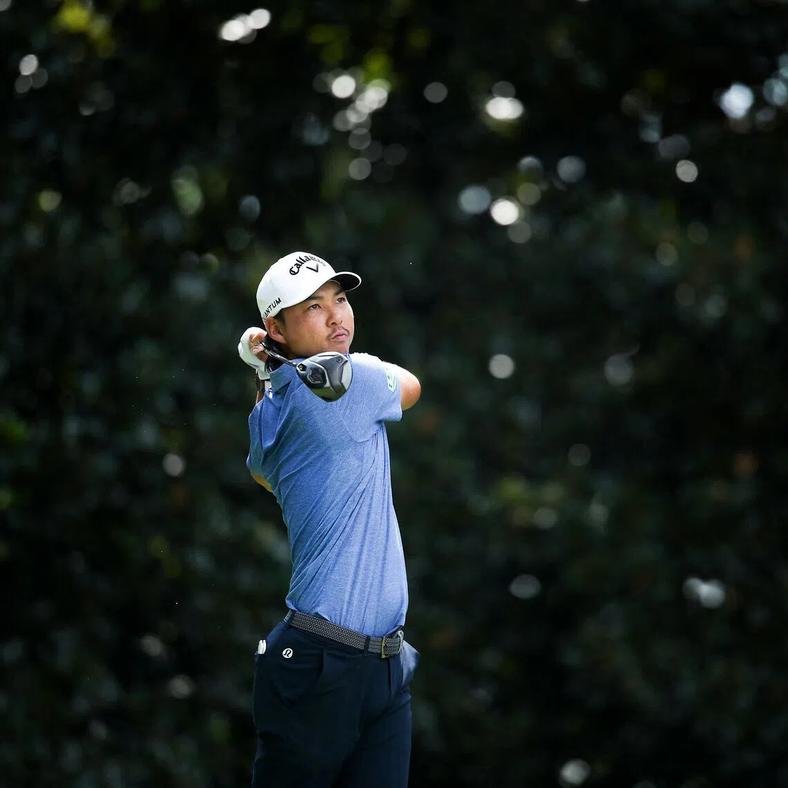 Australia’s Min Woo Lee leads after the first round of the Tour Championship.