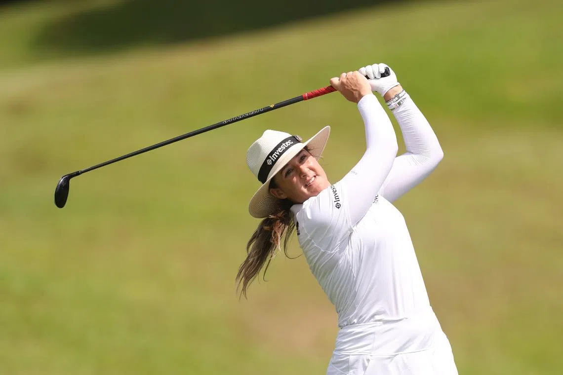 South Africa's Nicole Garcia fired a five-under 67 to take a one-stroke lead at the Aramco Team Series Singapore.