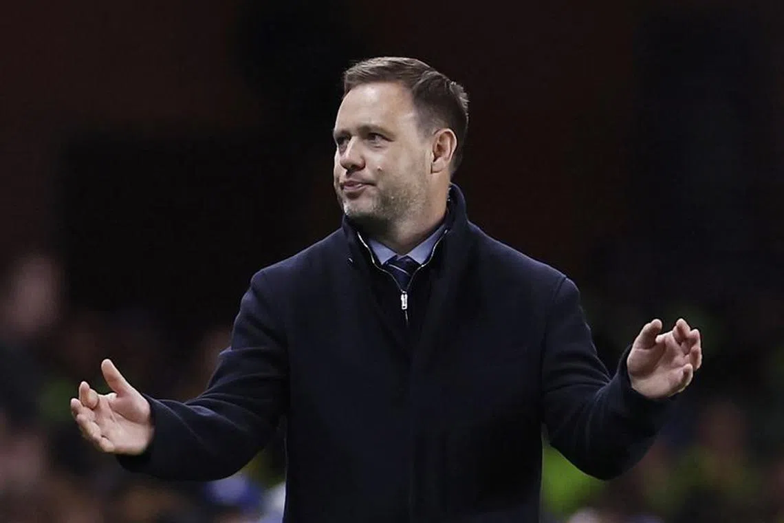FILE PHOTO: Soccer Football - Champions League - Qualifying Play-Off - First Leg - Rangers v PSV Eindhoven - Ibrox, Glasgow, Scotland, Britain - August 22, 2023 Rangers manager Michael Beale after the match Action Images via Reuters/Jason Cairnduff/File Photo