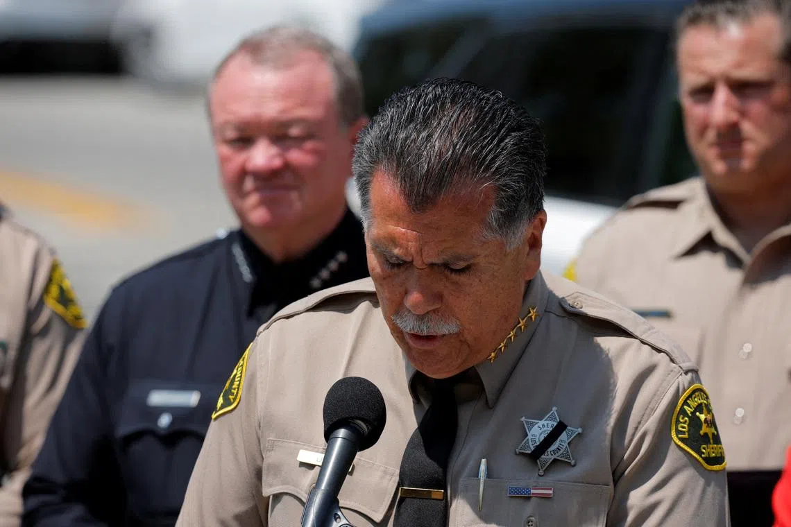 Los Angeles County Sheriff Robert G. Luna said law enforcement would increase staffing around Iran’s two matches in Los Angeles.