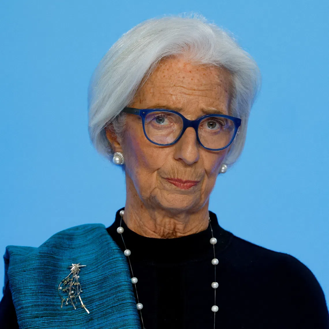 European Central Bank (ECB) President Christine Lagarde looks on during an address to the media after the ECB's Governing Council meeting, at the ECB headquarters in Frankfurt, Germany, December 18, 2025. REUTERS/Heiko Becker
