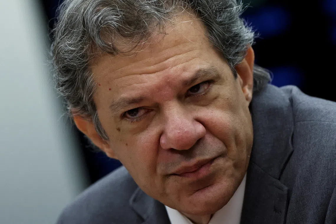Brazil's Finance Minister Fernando Haddad attends a meeting of the Committee on Agriculture, Livestock, Supply and Rural Development of the Chamber of Deputies in Brasilia, Brazil September 24, 2025. REUTERS/Adriano Machado