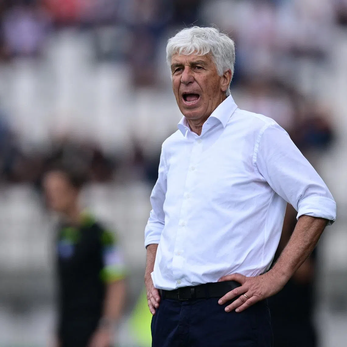 FILE PHOTO: Soccer Football - Serie A - Monza v Atalanta - U-Power Stadium, Monza, Italy - May 4, 2025 Atalanta coach Gian Piero Gasperini during the match REUTERS/Daniele Mascolo/File Photo