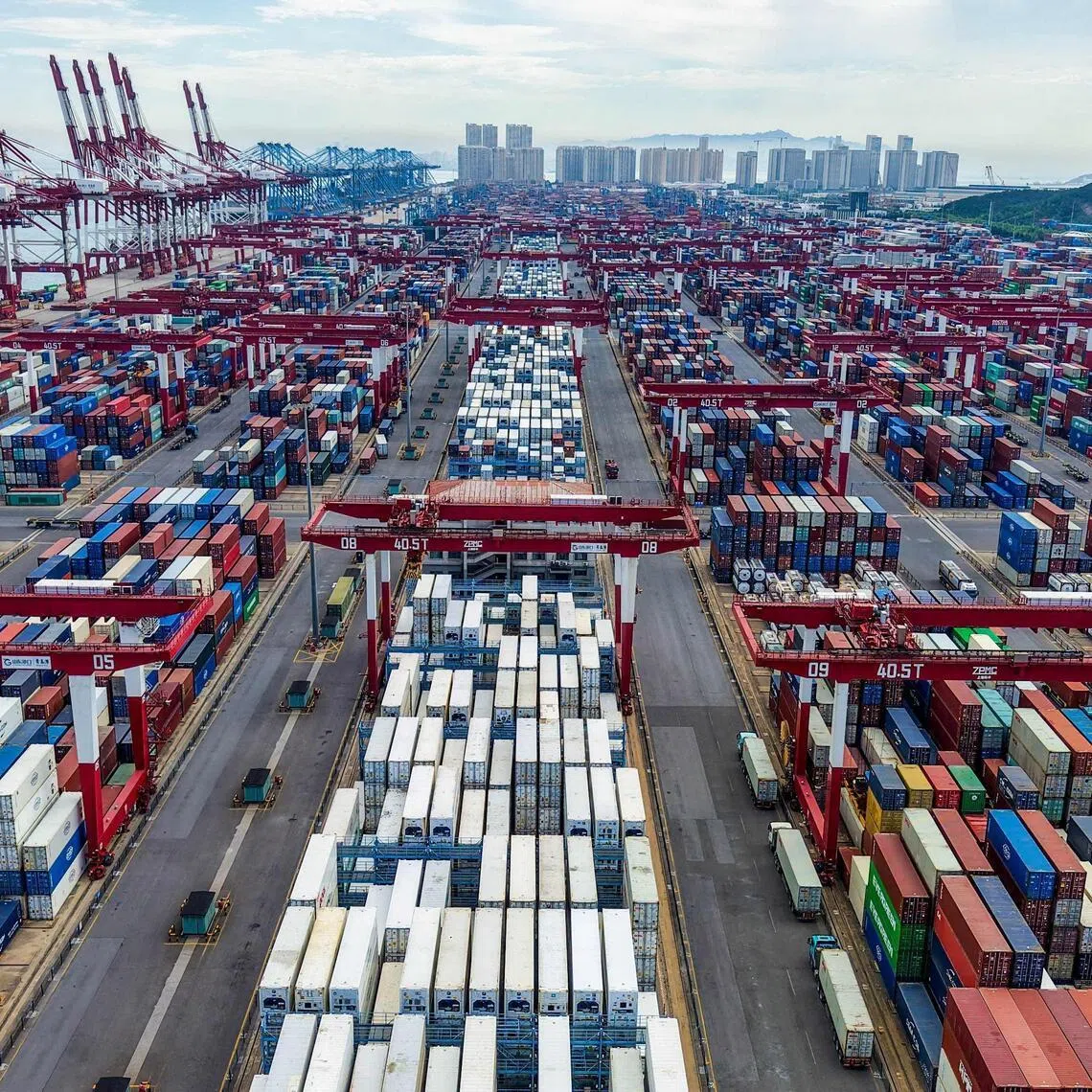 Containers at Qingdao port in China’s eastern Shandong province on June 5, 2026. 