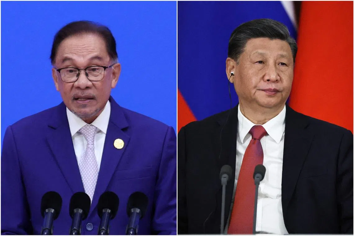 Malaysian Prime Minister Anwar Ibrahim met with Mr Xi Jinping in Beijing during the Boao Forum for Asia on March 30.