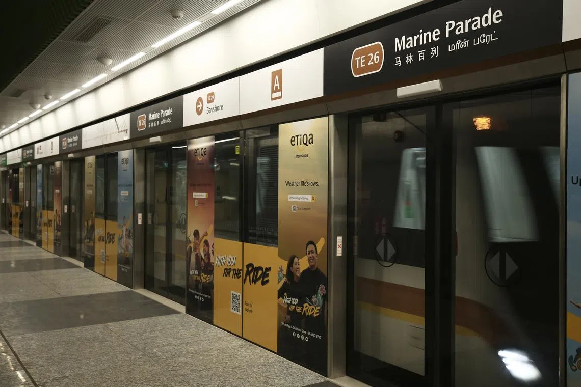 The seven new stations of TEL Stage 4 are Tanjong Rhu, Katong Park, Tanjong Katong, Marine Parade, Marine Terrace, Siglap and Bayshore. 