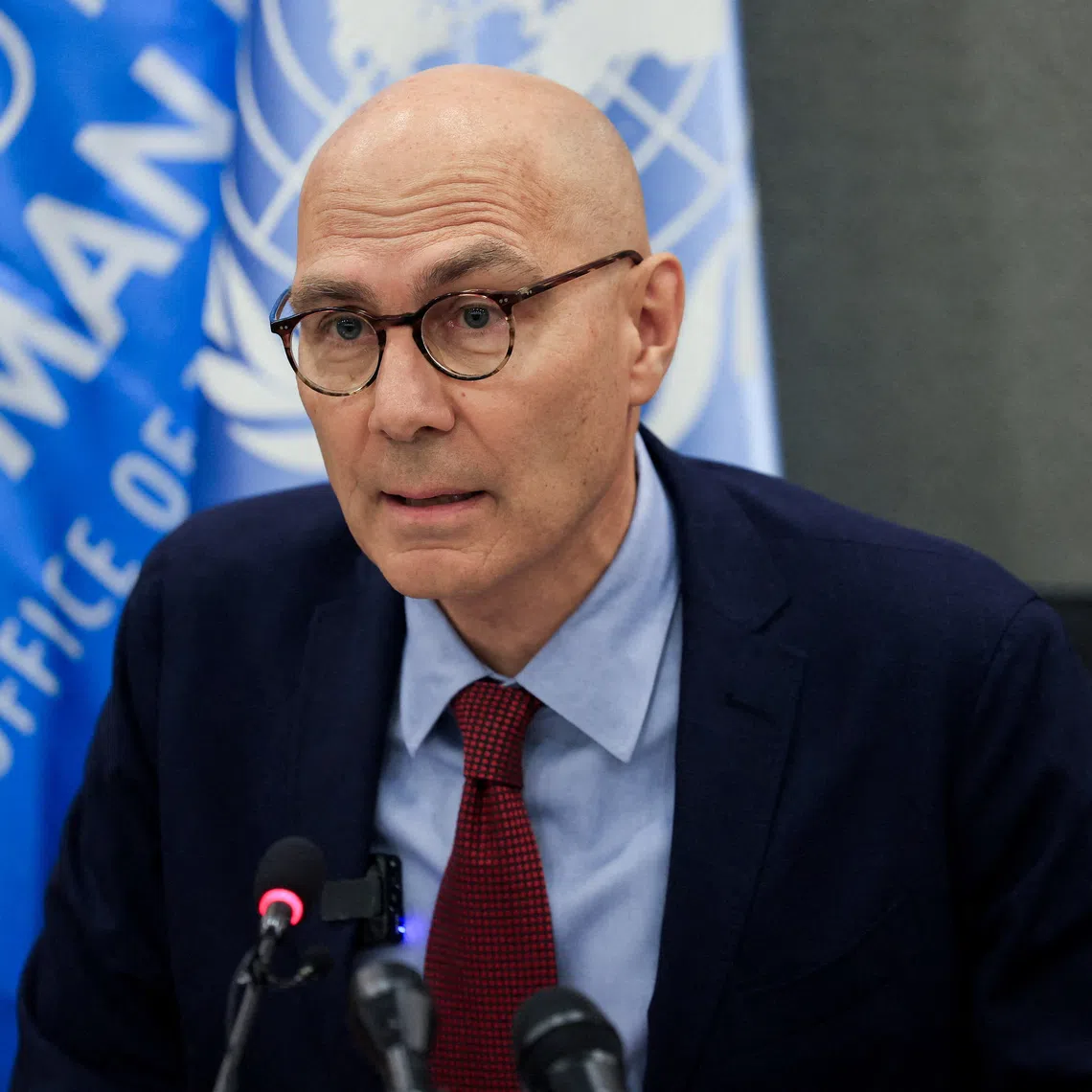 FILE PHOTO: United Nations High Commissioner for Human Rights Volker Turk holds a press conference in Beirut, Lebanon, July 27, 2026. REUTERS/Mohamed Azakir/File Photo