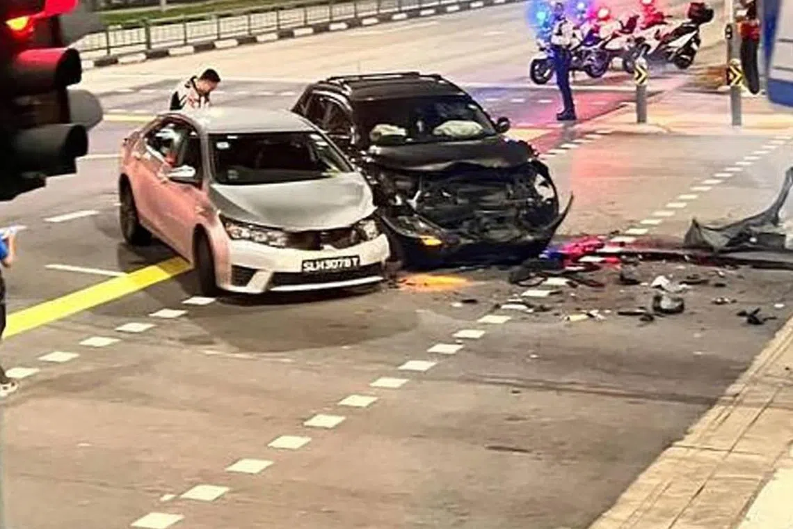 This accident between two cars allegedly took place on Friday night.