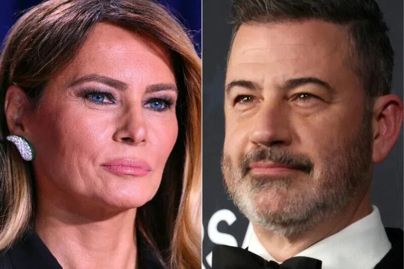 US First Lady Melania Trump lashed out on at comedian Jimmy Kimmel over a joke likening her to an "expectant widow," a jibe with eerie resonance after a shooting at a dinner attended by Donald Trump. Even though Kimmel made the remark in a monologue days ago, right-wing commentators who support Trump have resurrected it to call for the dismissal of the talk show host. (Photo by Mandel NGAN and Michael Tran / AFP)