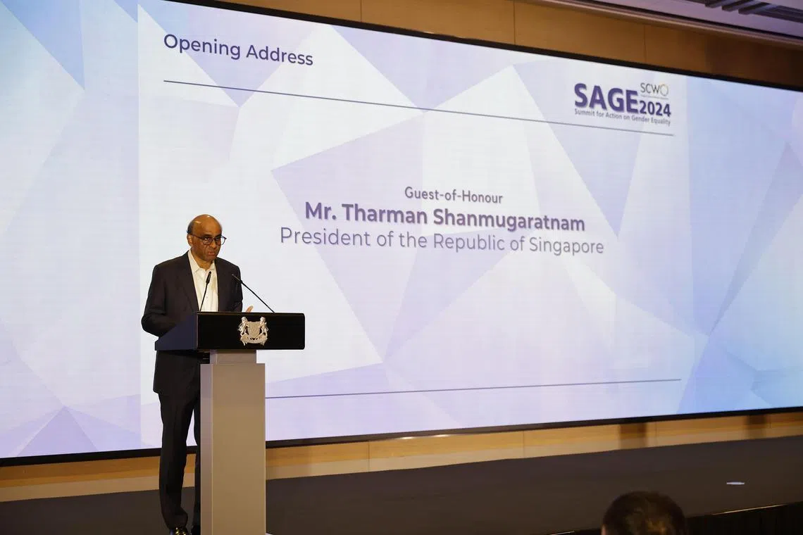 smwomen05 - President Tharman Shanmugaratnam giving a speech at SCWO’s Summit for Action on Gender Equality 2024.


Credit: SCWO