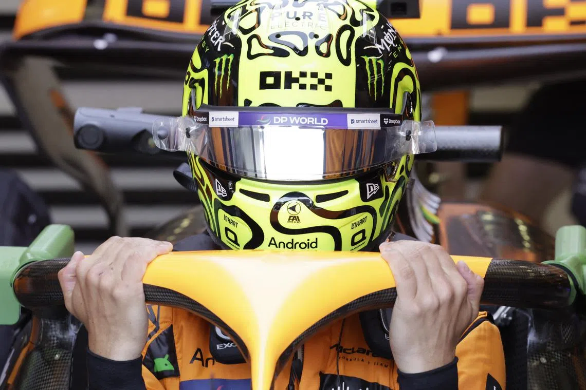 Formula One F1 - Belgian Grand Prix - Circuit de Spa-Francorchamps, Stavelot, Belgium - July 26, 2024 McLaren's Lando Norris ahead of practice REUTERS/Leonhard Foeger